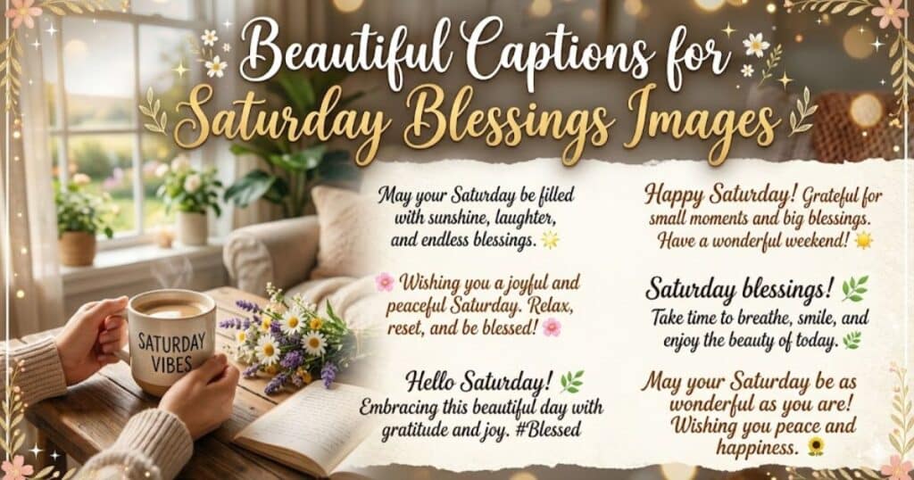 Beautiful Captions for Saturday Blessings Images
