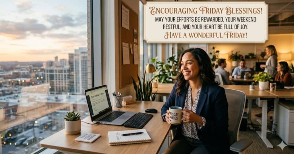 Encouraging Friday Blessings Images for Work
