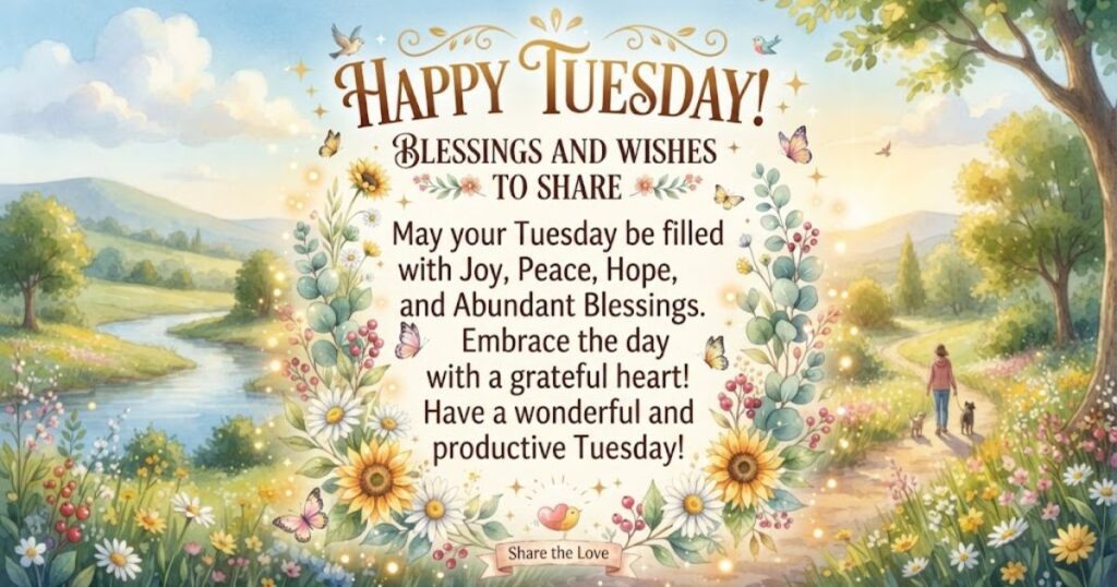 Happy Tuesday Blessings and Wishes to Share
