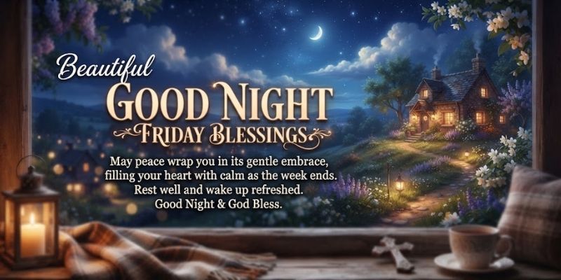 Beautiful Good Night Friday Blessings
