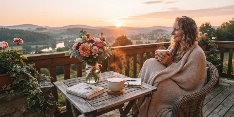 Beautiful Saturday Images With Coffee, Flowers, and Sunrise
