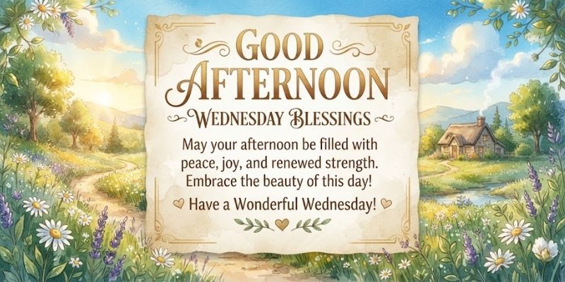 Inspiring Good Afternoon Wednesday Blessings