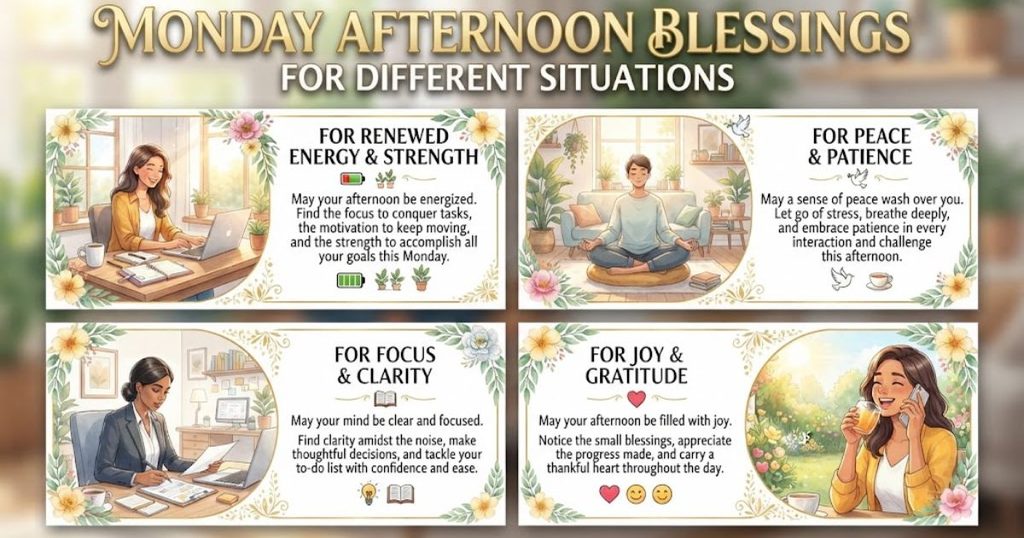 Monday Afternoon Blessings for Different Situations