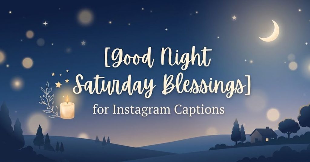 Good Night Saturday Blessings for Instagram Captions