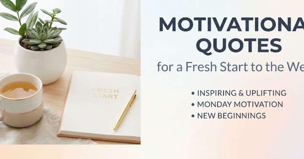 Motivational Quotes for a Fresh Start to the Week