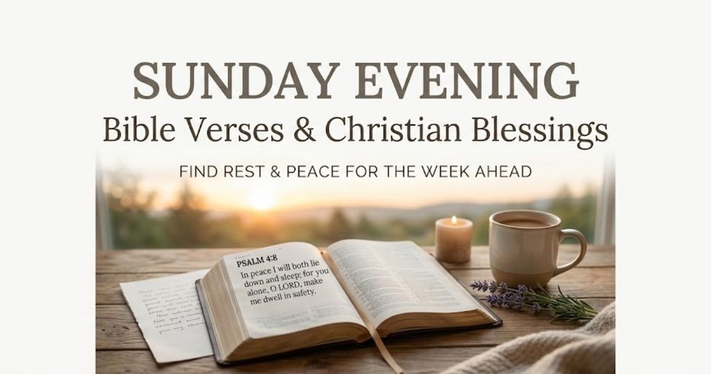 Sunday Evening Bible Verses and Christian Blessings